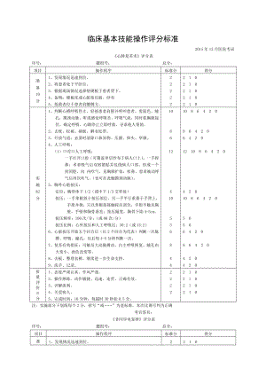 医学技能操作考试临床基本技能操作评分标准资料.doc