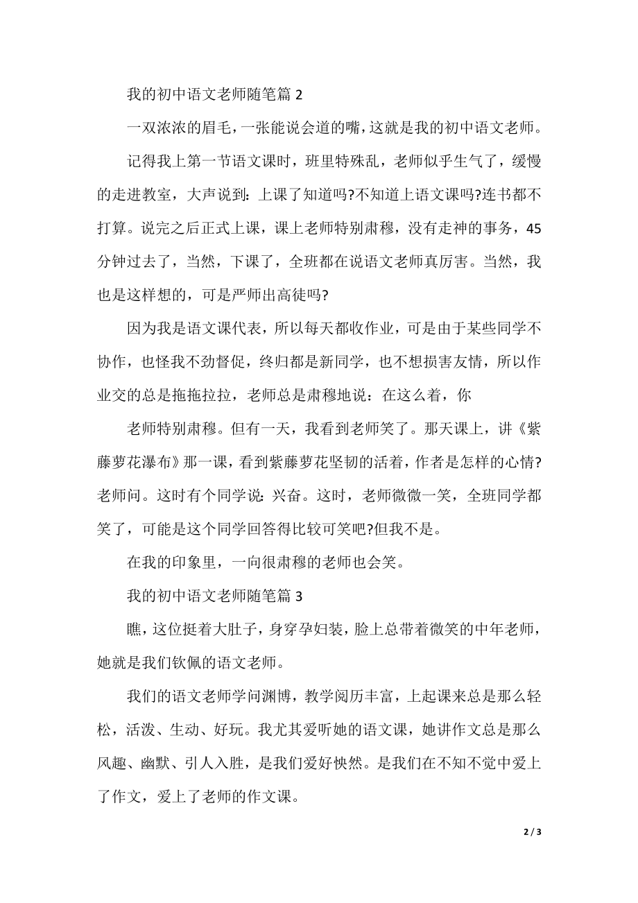 我的初中语文老师随笔.docx_第2页