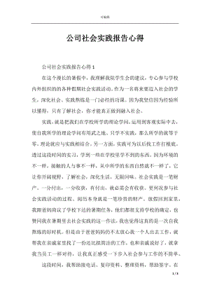 公司社会实践报告心得.docx