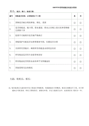 散货船附加记录分列（船舶）货物装舱后检查对照表.docx