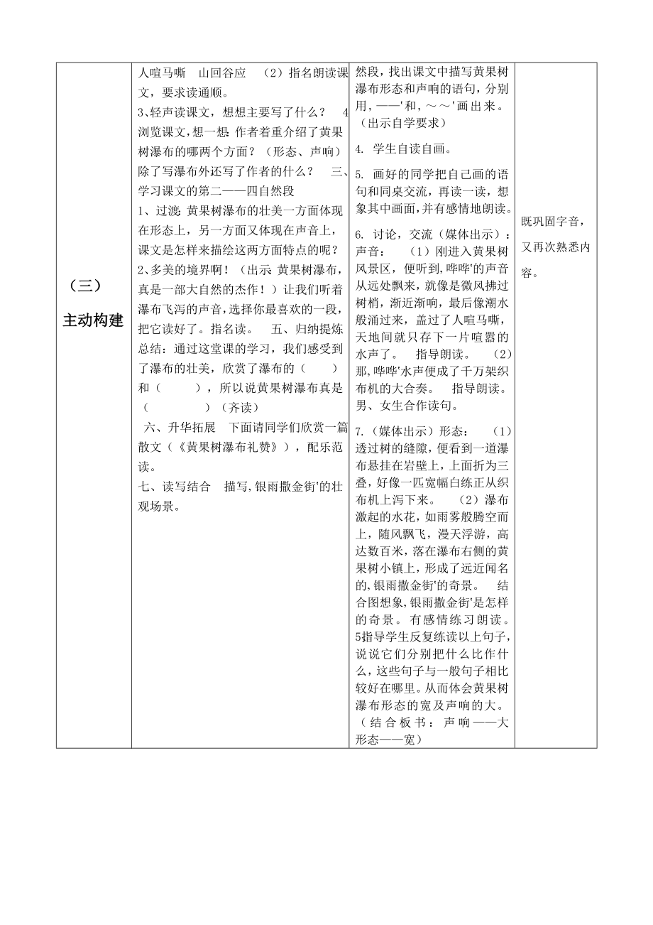 苏教版五年级语文上册黄果树瀑布教学设计.doc_第2页