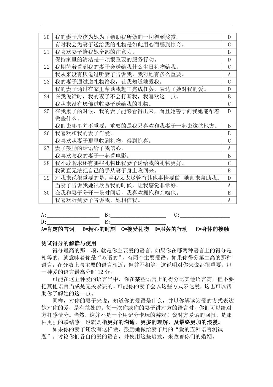 爱的五种语言测试题老公用.doc_第2页