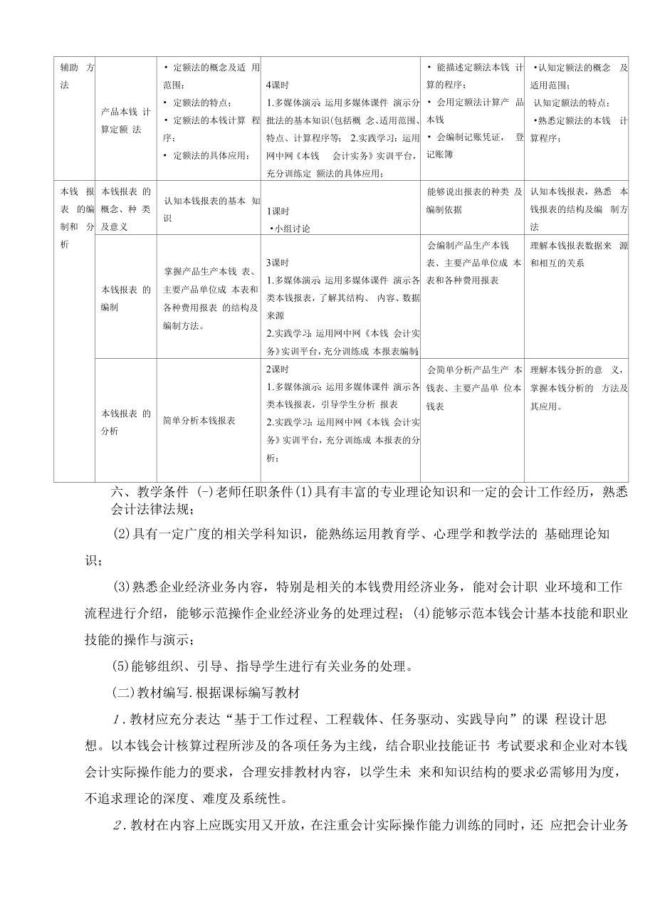 《成本会计实务》课程标准.docx_第2页