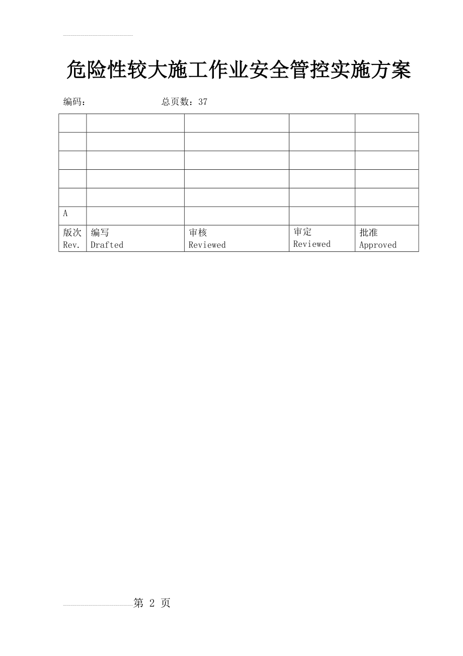 危险性较大施工作业安全管控方案(42页).doc_第2页