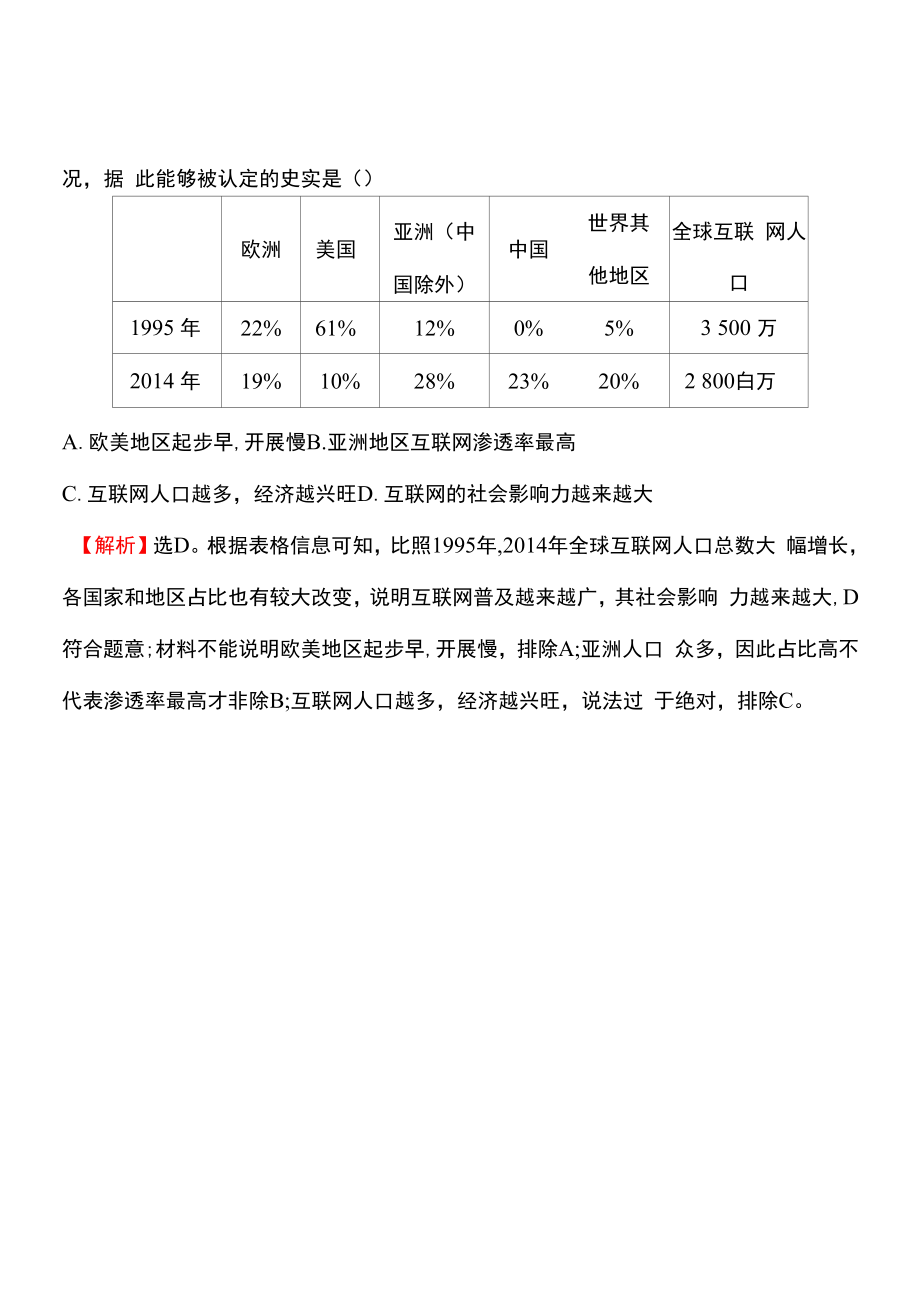 统编版 高中历史 选择性必修二 六　现代科技进步与人类社会发展同步练习（教师版）.docx_第2页