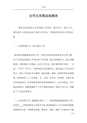 公司文员度总结报告.docx