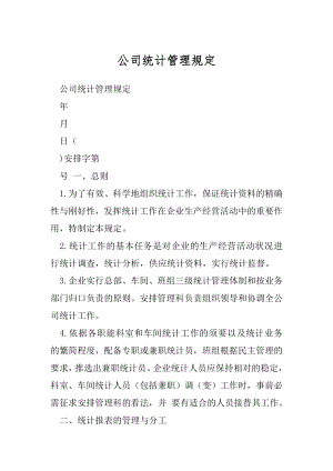 公司统计管理规定.docx