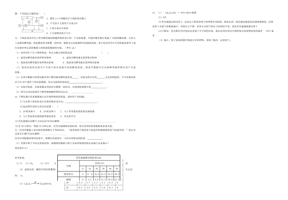 ATP的主要来源细胞呼吸练习计算.doc_第2页