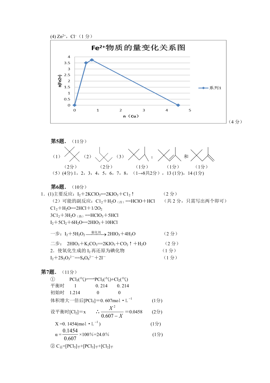 清北学堂2012年全国高中化学竞赛模拟试卷（五）参考答案.pdf_第2页