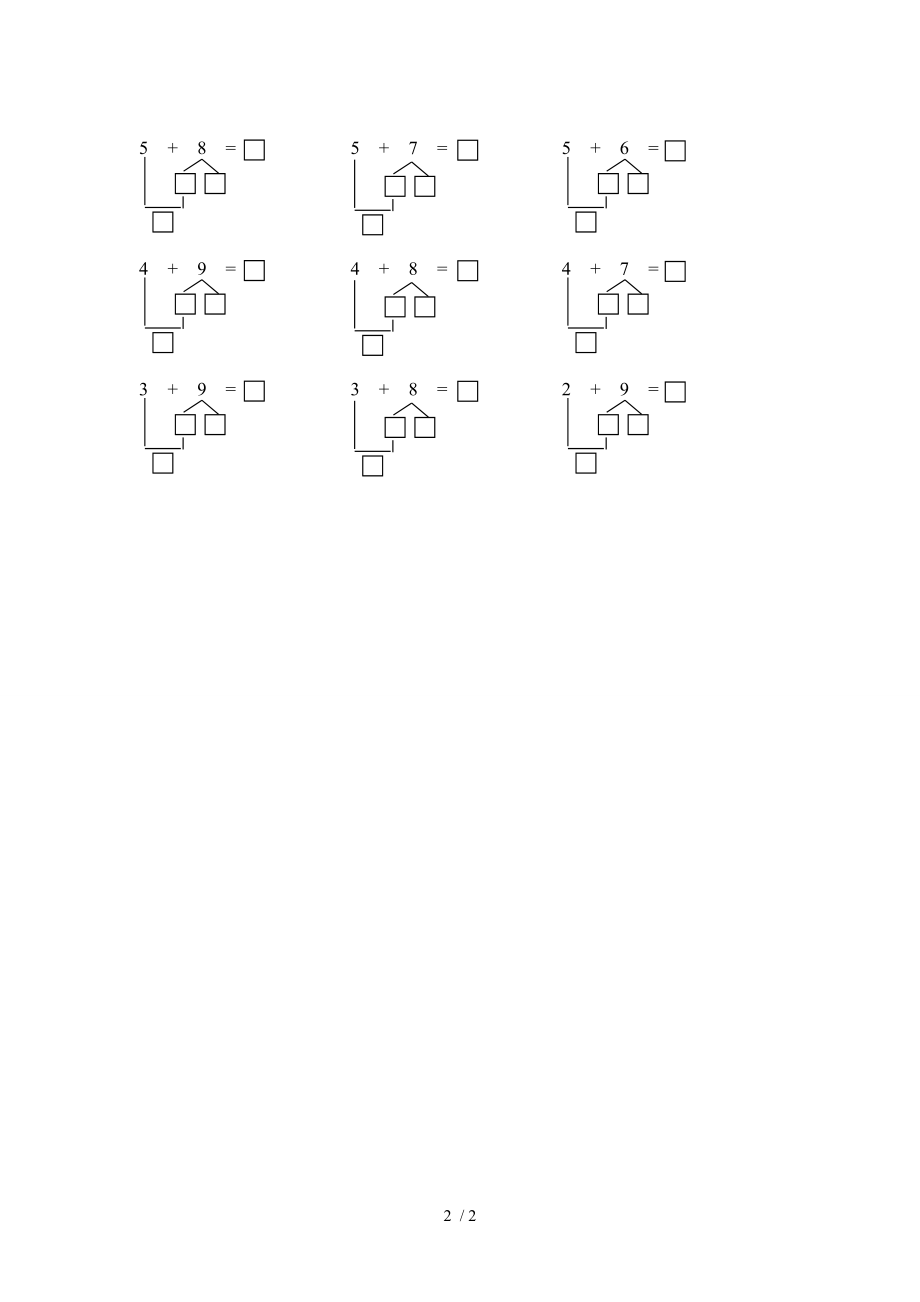 一年级数学上册凑十法练习题.doc_第2页