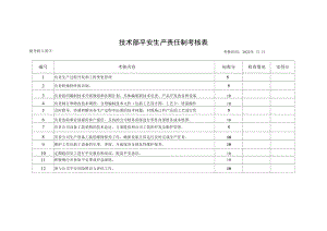 技术部安全生产责任制考核表.docx