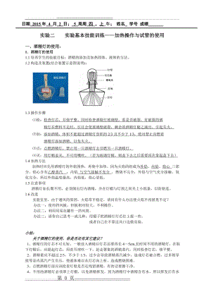 实验基本技能训练——加热操作与试管的使用(7页).doc