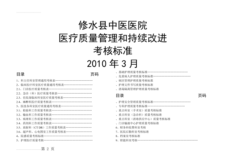 医院各科室医疗安全质量考核细则(38页).doc_第2页