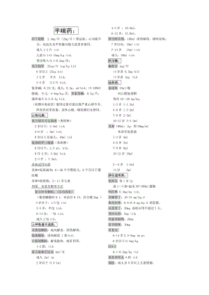 儿科常用药物剂量计算.doc