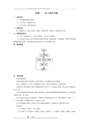 实验一P1口亮灯实验(4页).doc