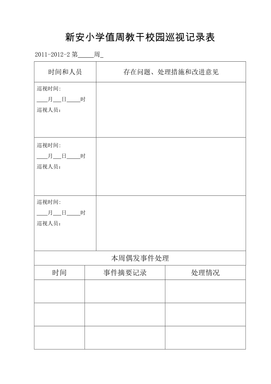 新沂市新安小学值周教干路队静校卫生检查记录表.doc_第2页