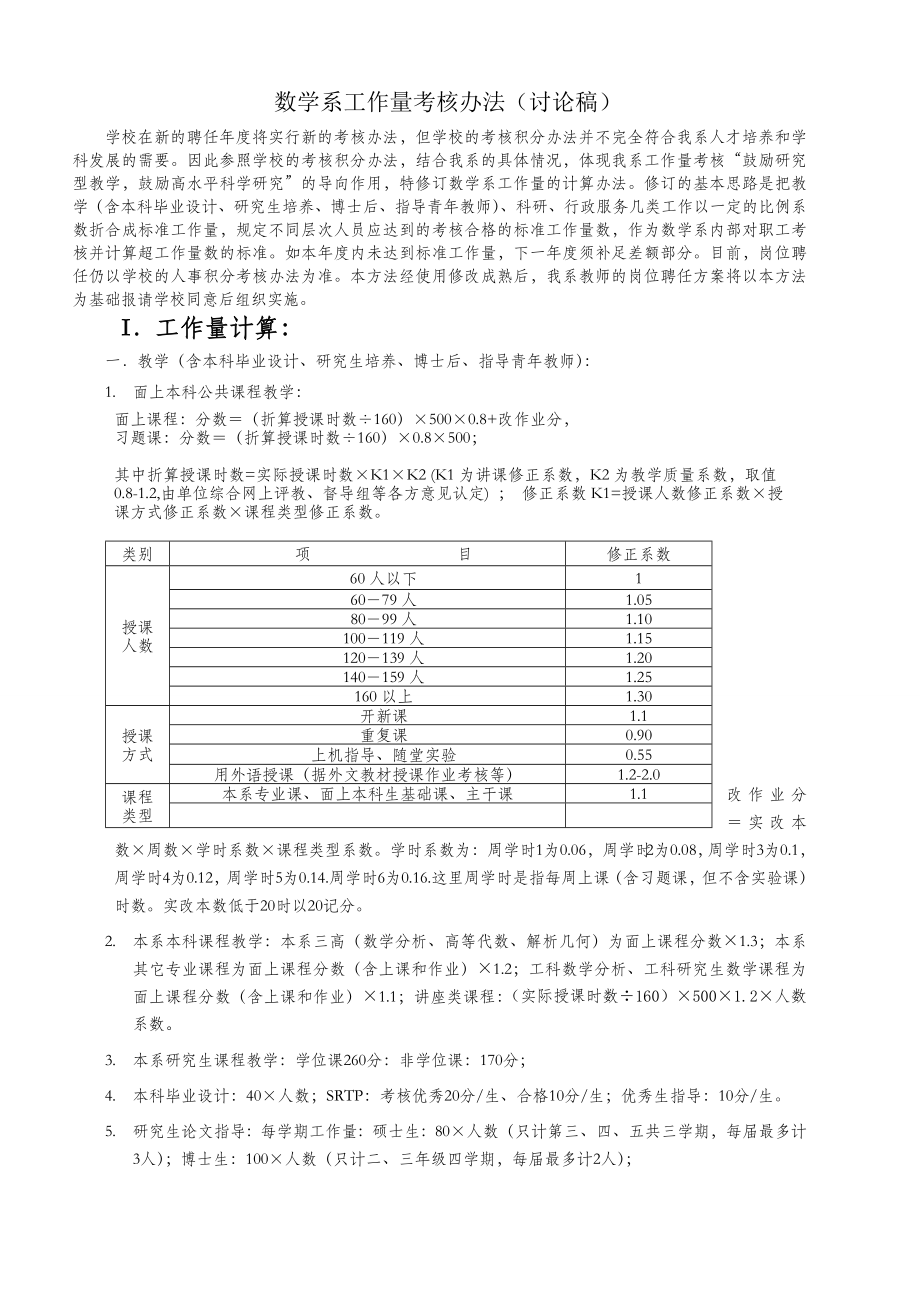 数学系工作量考核办法草稿.doc_第1页