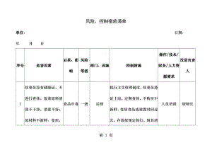 风险识别和控制措施清单.docx