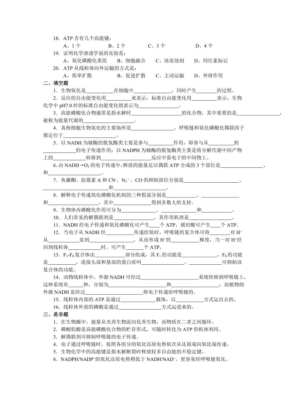 生物化学习题生物氧化与氧化磷酸化.doc_第2页