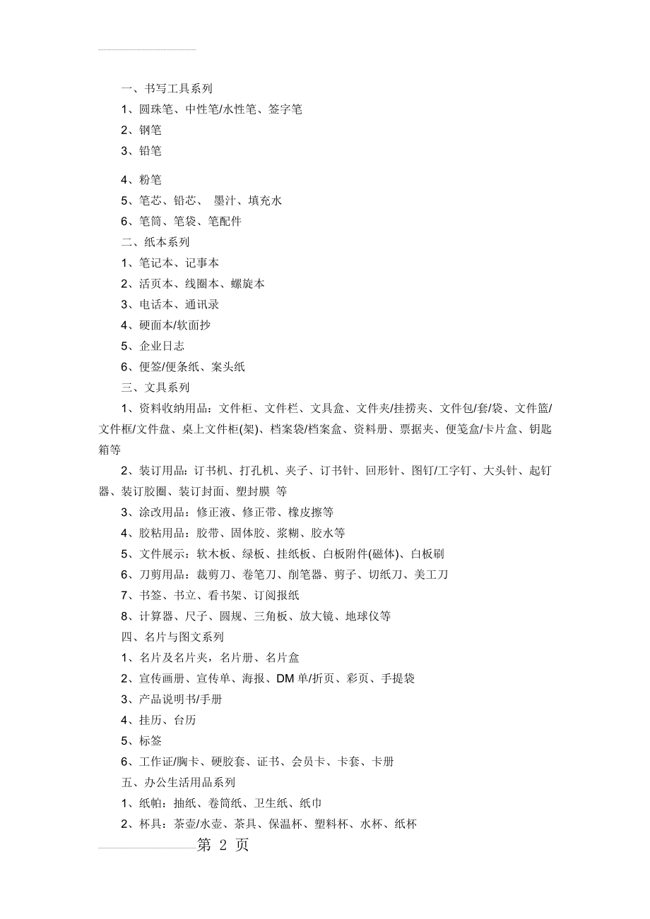 培训机构办公用品清单(4页).doc_第2页