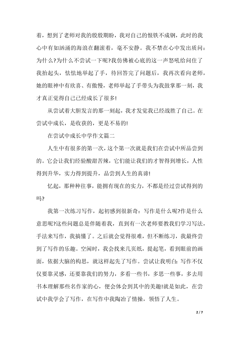 在尝试中成长高中作文800字范文.docx_第2页