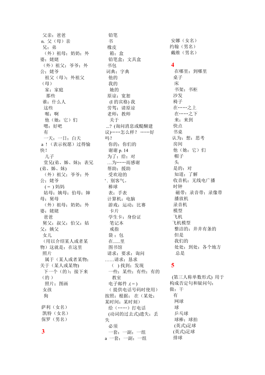 英语Goforit七年级上册单词表英译汉.doc_第2页