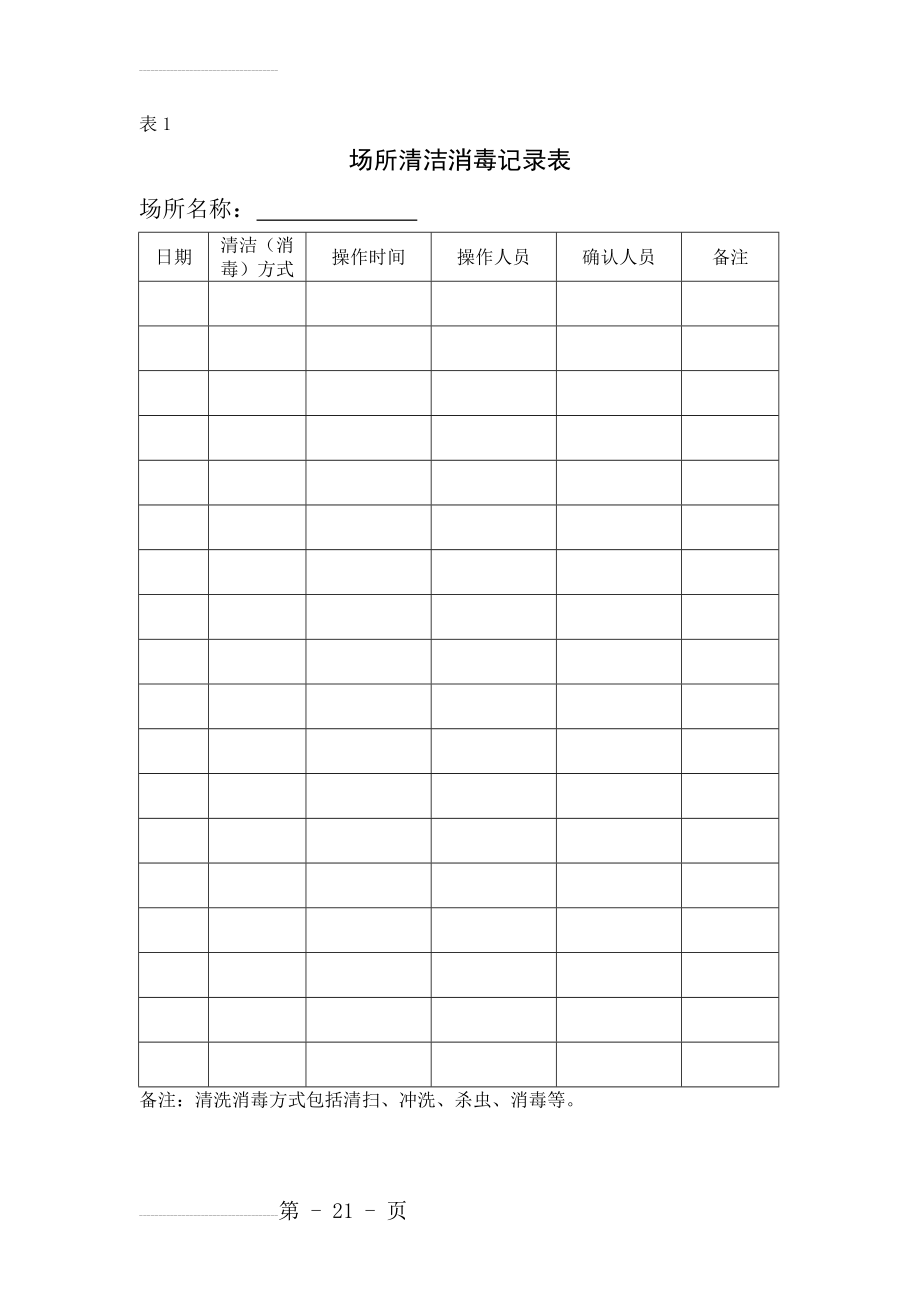 场所清洁消毒记录表70628(26页).doc_第2页