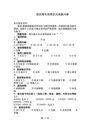 青年思想状况调查问卷.docx