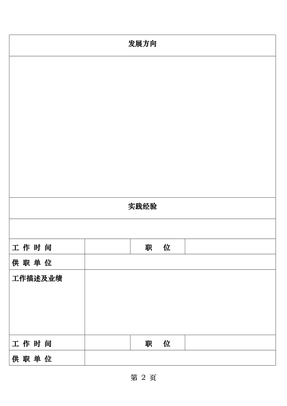 护士个人简历表格.docx_第2页