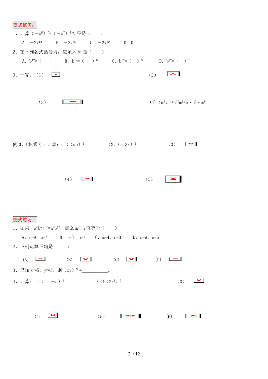 整式的乘法与因式分解复习学案.doc_第2页