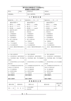 家庭医生式服务记录单(2页).doc