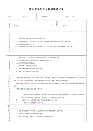 医务科专项督导检查反馈记录.doc