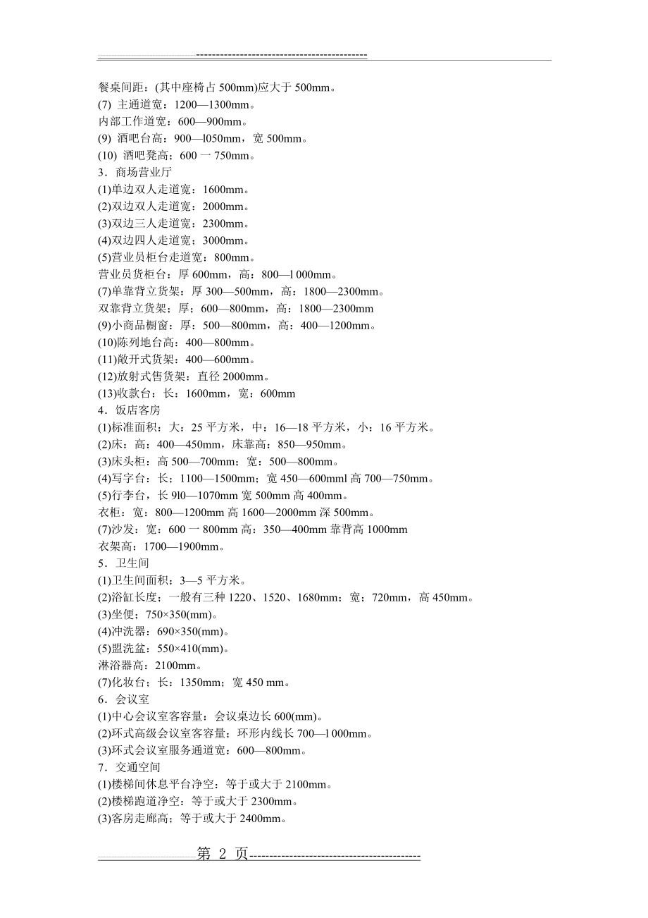 室内／景观设计常用尺寸(5页).doc_第2页