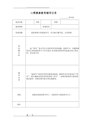 心理健康教育谈话记录(27页).doc