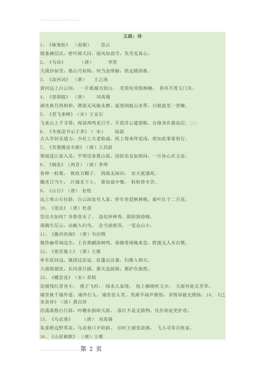 小学古诗文考级5级(5页).doc_第2页