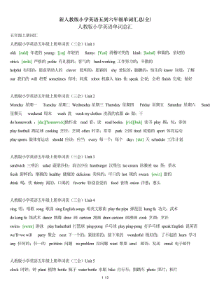 新人教版小学英语五到六年级单词汇总全.doc