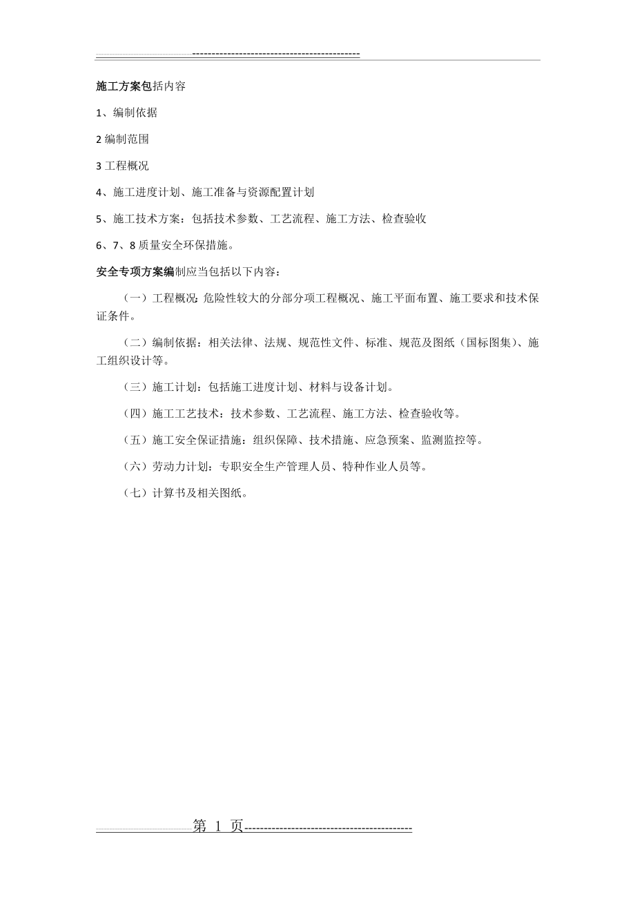 施工方案包括内容(1页).doc_第1页