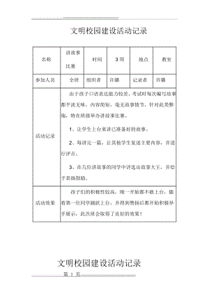 文明校园创建活动记录39375(8页).doc