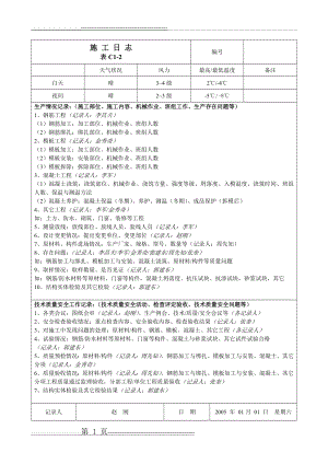 施工日志填写范例55357(10页).doc