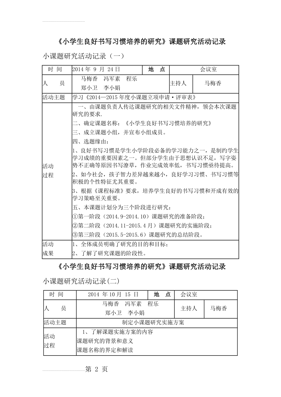 小课题研究活动记录(8页).doc_第2页