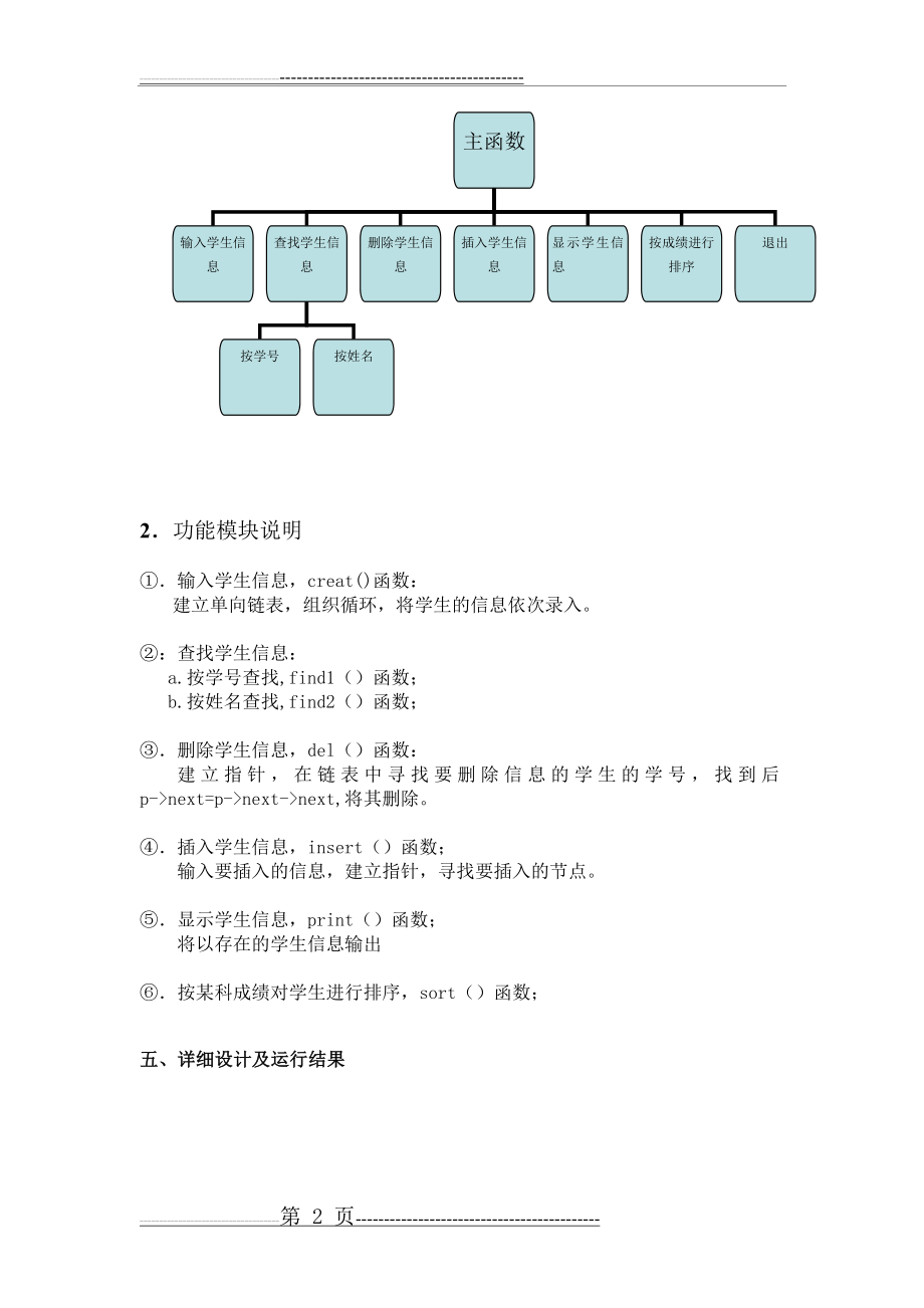 数据结构课程设计学生信息管理系统(18页).doc_第2页