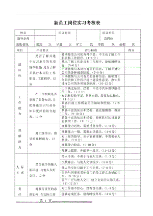 新员工实习期考核表(3页).doc