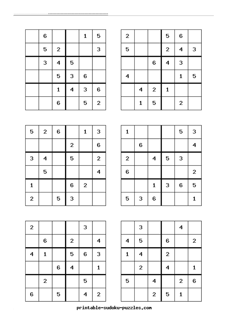 数独题目六宫格(30页).doc_第1页