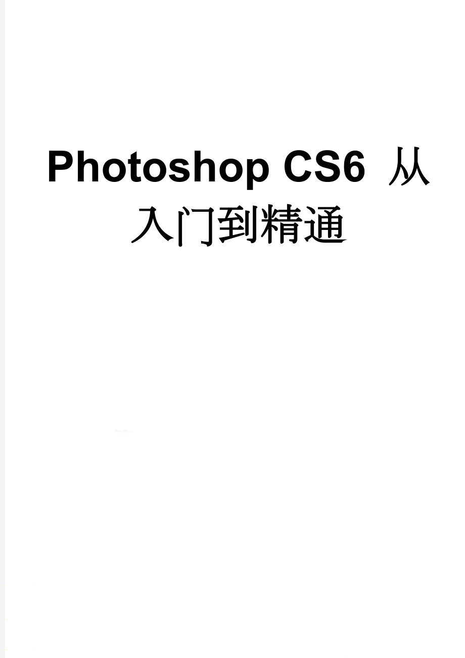 Photoshop CS6 从入门到精通(21页).doc_第1页