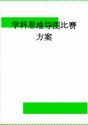 学科思维导图比赛方案(4页).doc