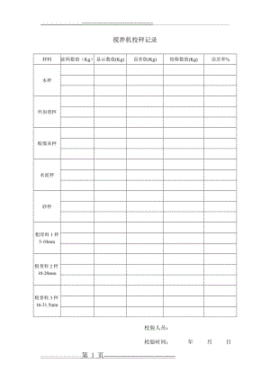 搅拌站校秤记录表(2页).doc