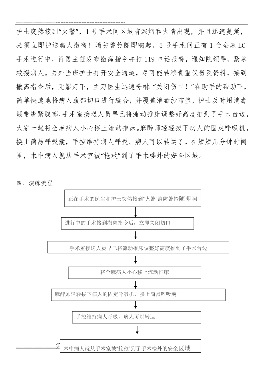 手术室火灾应急预案演练方案(3页).doc_第2页