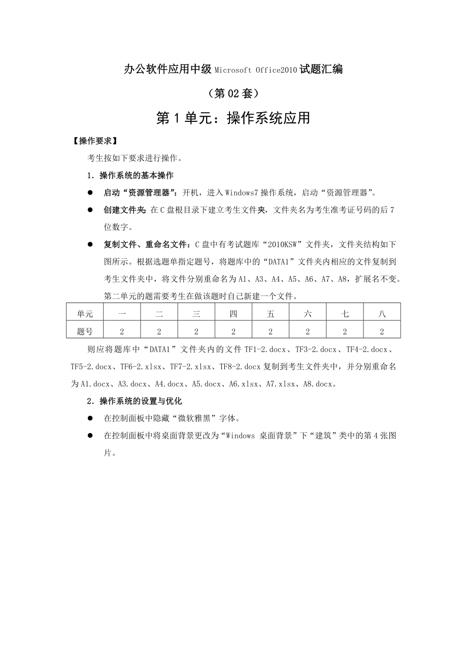 办公软件应用试题中级第2套.docx_第1页