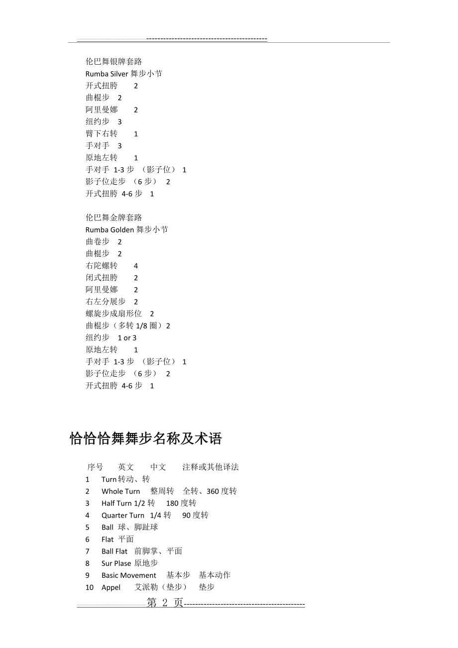 拉丁舞舞步名称及术语(12页).doc_第2页