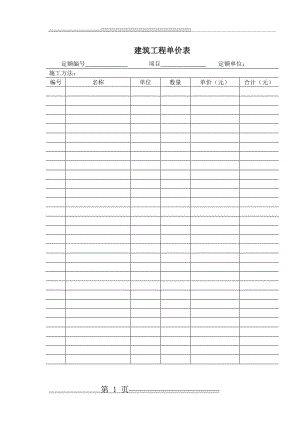 建筑工程单价(2页).doc